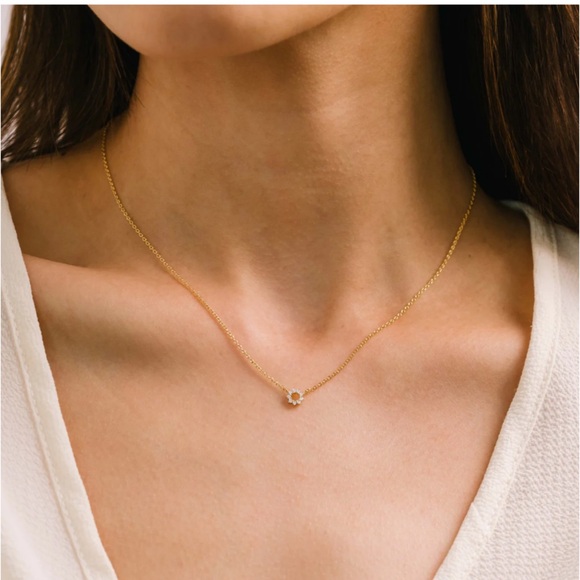 Lover’s Tempo Jewelry - NWT Lover’s Tempo Halo Mini Necklace Cubic Zirconia
Gold Rhodium